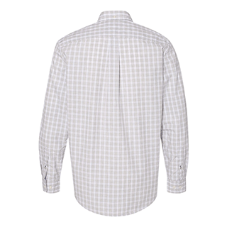 Tommy Hilfiger Men's Bright White Stall Check Long Sleeve Plaid Shirt