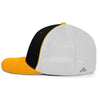 Pacific Headwear Black/White/Gold Universal Fitted Trucker Mesh Cap