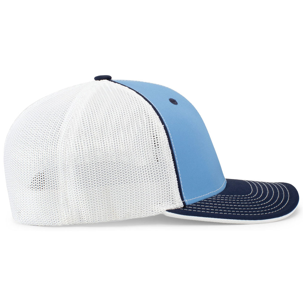 Pacific Headwear Columbia Blue/White/Navy Universal Fitted Trucker Mesh Cap