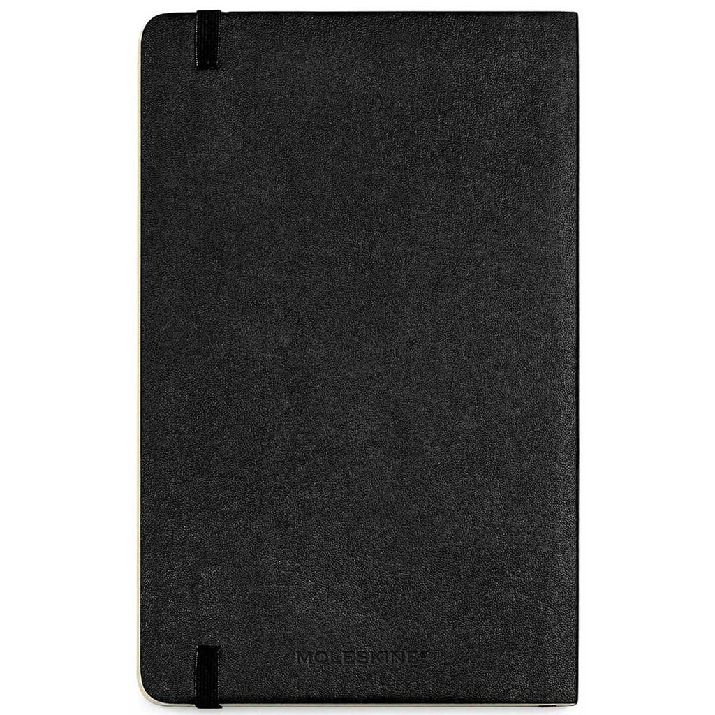 Moleskine Black Soft Cover Squared Large Notebook (5" x 8.25")