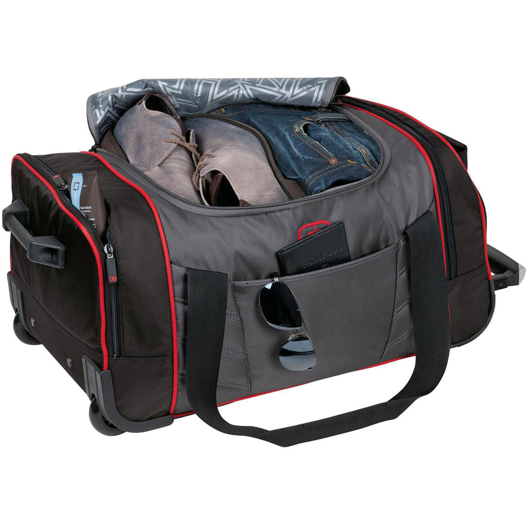 OGIO Diesel Grey/Signal Red Hamblin 22 Wheeled Duffel