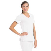 Barco Grey's Anatomy Women's White Active V-Neck Top
