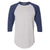 Augusta Sportswear Men's Athletic Heather/Navy Three-Quarter Raglan Sleeve Baseball Jersey