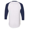 Augusta Sportswear Men's White/Navy Three-Quarter Raglan Sleeve Baseball Jersey