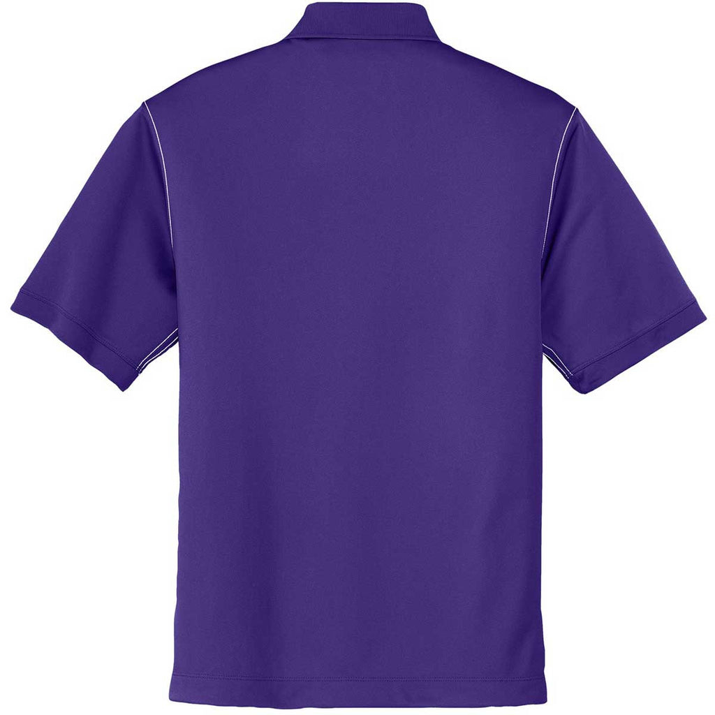 Nike Men's Purple Dri-FIT Short Sleeve Sport Swoosh Pique Polo