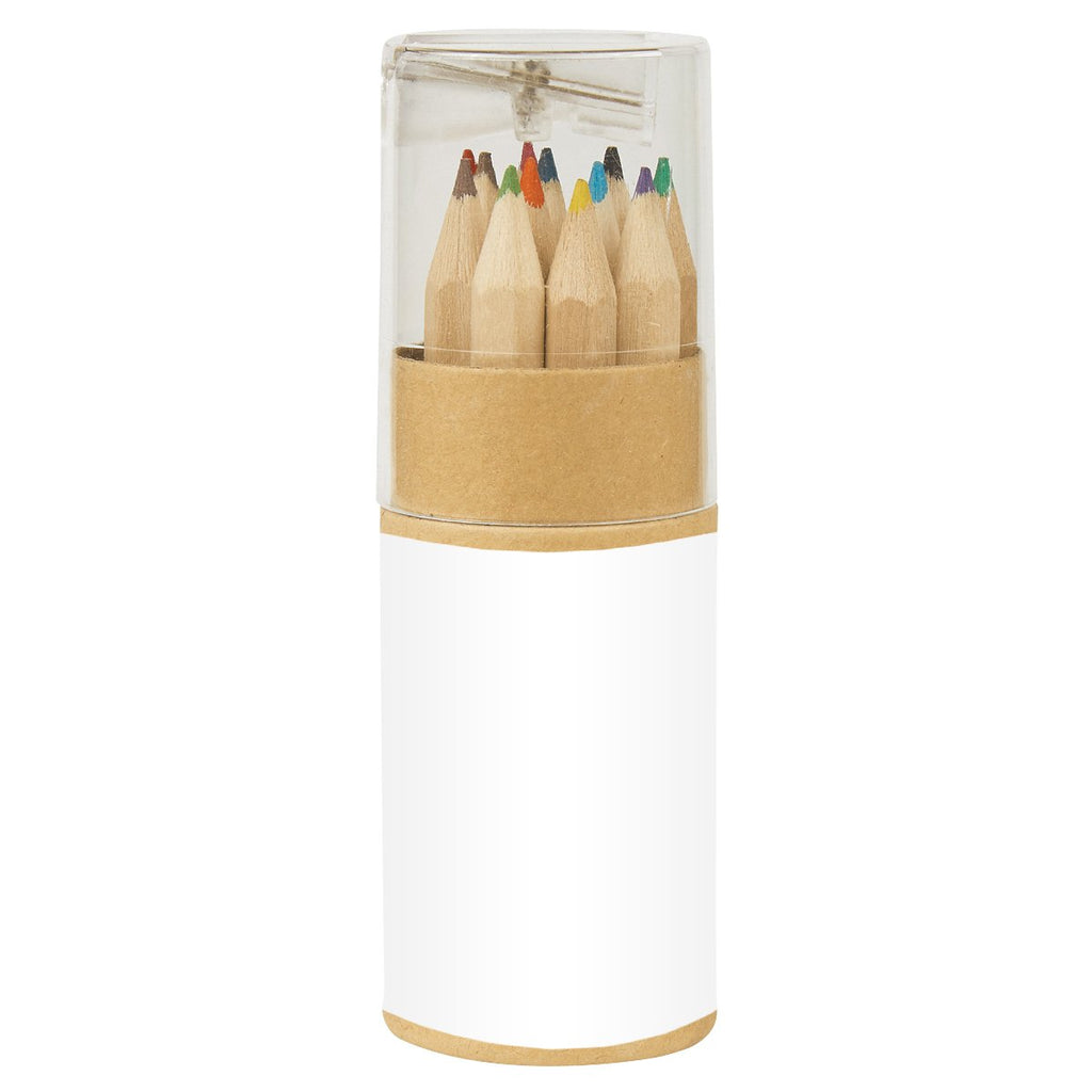 HIT Natural 12-Piece Colored Pencil Set In Tube With Sharpener