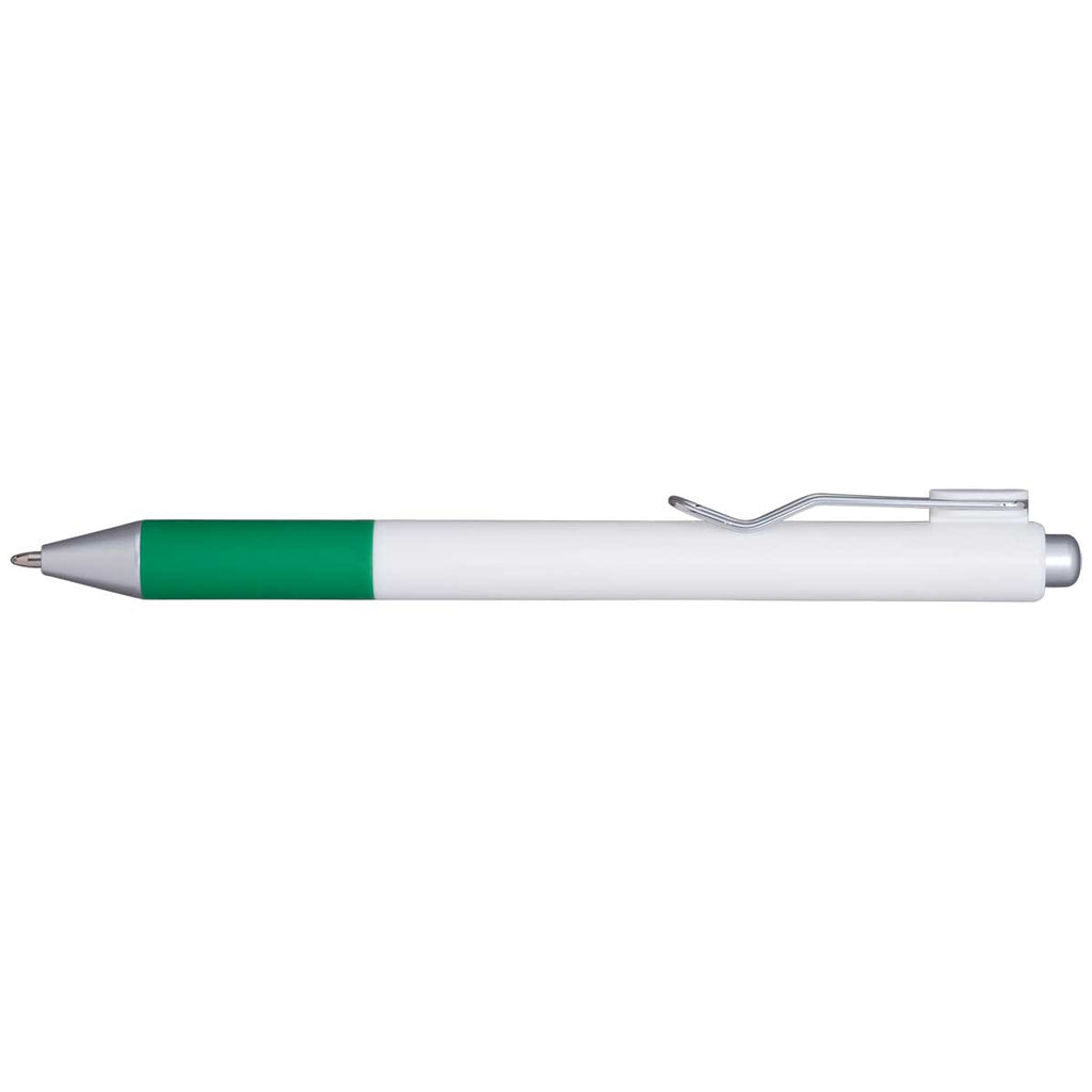 Hub Pens Green Vallano Pen with White Barrel & Black Ink
