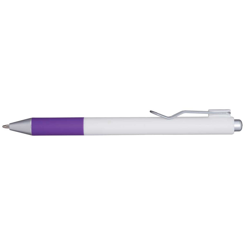 Hub Pens Purple Vallano Pen with White Barrel & Black Ink