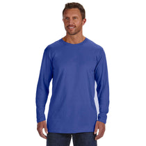 Hanes Men's Deep Royal 4.5 oz. 100% Ringspun Cotton nano-T Long-Sleeve T-Shirt