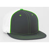 Pacific Headwear Graphite/White/Neon Green D-Series Fitted Trucker Mesh Cap