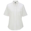 Edwards Women's White Short Sleeve Oxford Shirt
