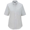 Edwards Women's Grey Stripe Short Sleeve Oxford Shirt