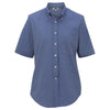 Edwards Women's French Blue Short Sleeve Oxford Shirt