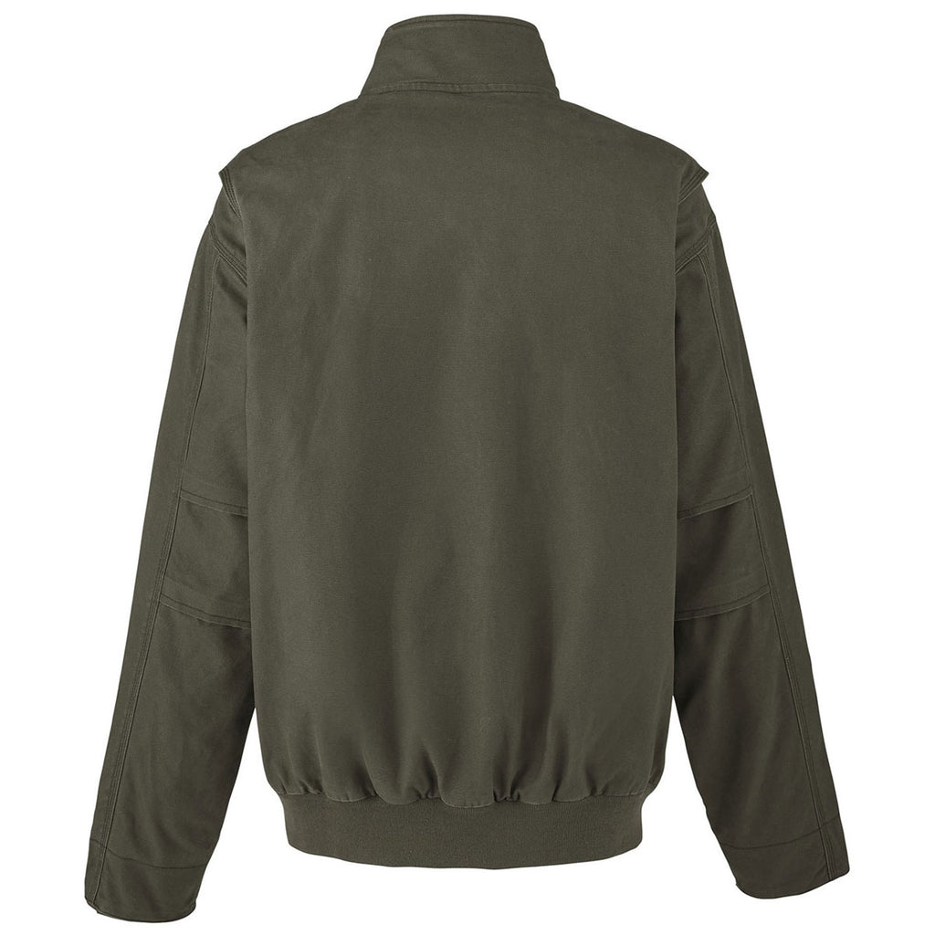Dri Duck Men's Olive Force Canvas Bomber Jacket