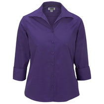 Edwards Women's Purple Lightweight Poplin Shirt
