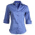 Edwards Women's French Blue Tailored V-Neck Stretch 3/4 Sleeve Shirt