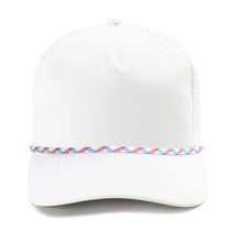 Imperial White Blue and Red Wrightson Rope Cap