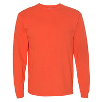 Bayside Men's Bright Orange USA-Made 100% Cotton Long Sleeve T-Shirt