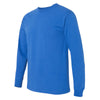 Bayside Men's Royal Blue USA-Made 100% Cotton Long Sleeve T-Shirt