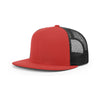 Richardson Red/Black Mesh Back Wool Blend Flatbill Trucker Hat