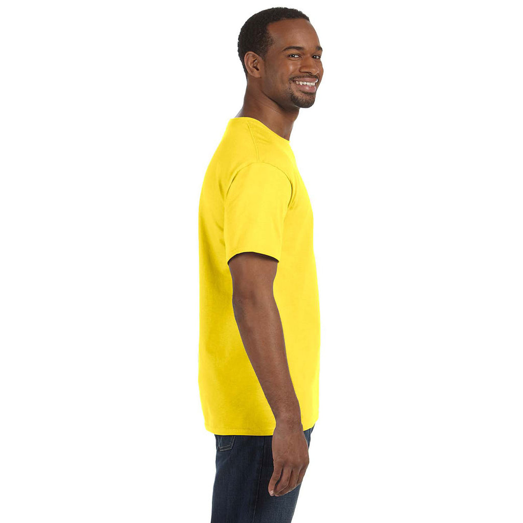 Hanes Men's Yellow 6.1 oz. Tagless T-Shirt