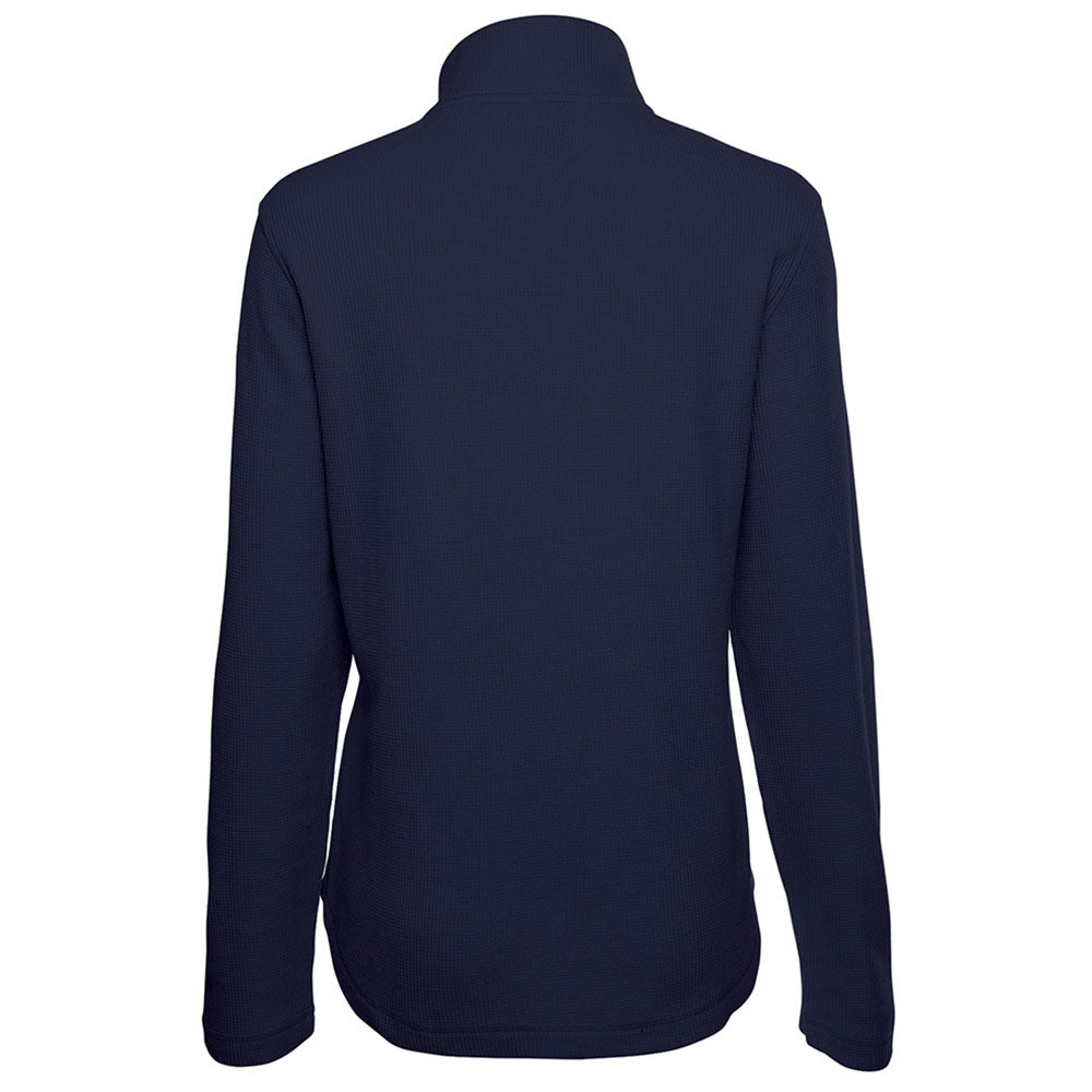 Charles River Women's Navy Waffle Quarter Zip Pullover