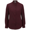 Edwards Women's Burgundy Batiste Banded Collar Shirt