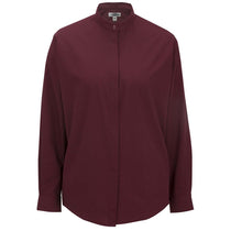 Edwards Women's Burgundy Banded Collar Shirt