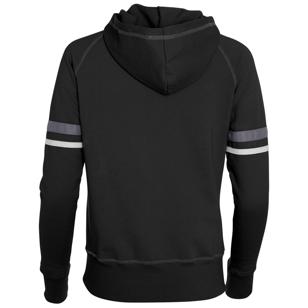 Augusta Women's Black/White/Graphite Spry Hoodie