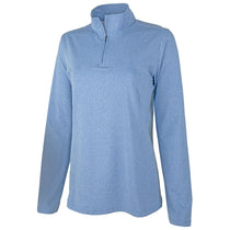 Charles River Women's Royal Blue Heathered Eco-Logic Stretch Quarter Zip