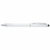 Good Value White Metal Twist Stylus Pen with Blue Ink