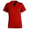 Edwards Women's Red Performance Flat-Knit Short Sleeve Polo