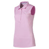 Puma Golf Women's Pale Pink Pounce Sleeveless Golf Polo