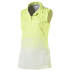 Puma Golf Women's Sunny Lime Gradient Sleeveless Golf Polo