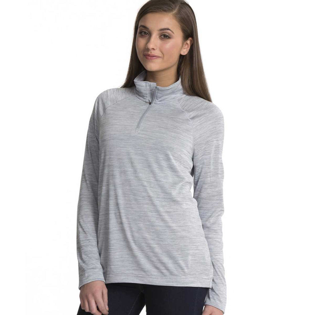 Charles River Women's Grey Space Dye Performance Pullover