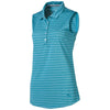 Puma Golf Women's Caribbean Sea Rotation Stripe Sleeveless Golf Polo