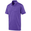 Puma Golf Men's Tillandsia Purple Rotation Stripe Golf Polo