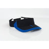Pacific Headwear Black/Royal Adjustable M2 Performance Sideline Visor