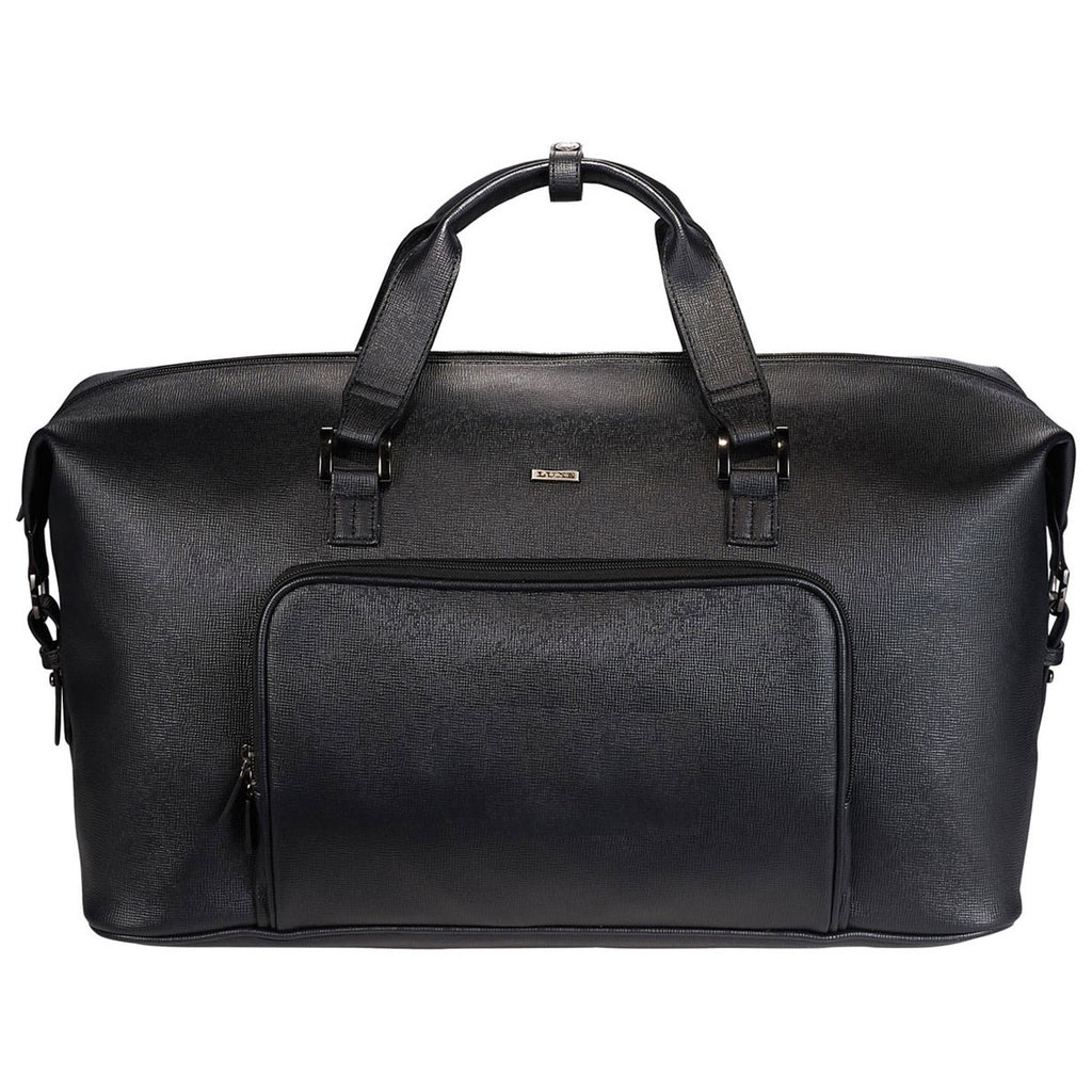 Luxe Black Weekender Duffel Bag