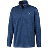 Puma Golf Men's Dark Denim Alterknit Digi Camo Golf Quarter Zip