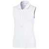 Puma Golf Women's Bright White Rotation Sleeveless Golf Polo