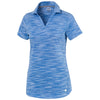 Puma Golf Women's Palace Blue Heather Slub Golf Polo