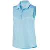Puma Golf Women's Ethereal Blue Verticals Sleeveless Golf Polo
