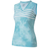 Puma Golf Women's Milky Blue Tie Dye Sleeveless Golf Polo