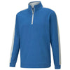 Puma Golf Men's Star Sapphire/High Rise Cloud Spun T7 Golf Quarter Zip