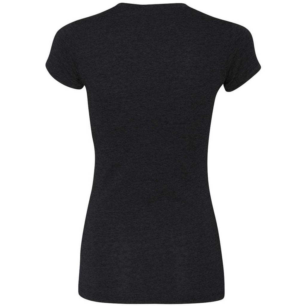 Next Level Women's Black Poly/Cotton Short-Sleeve Tee