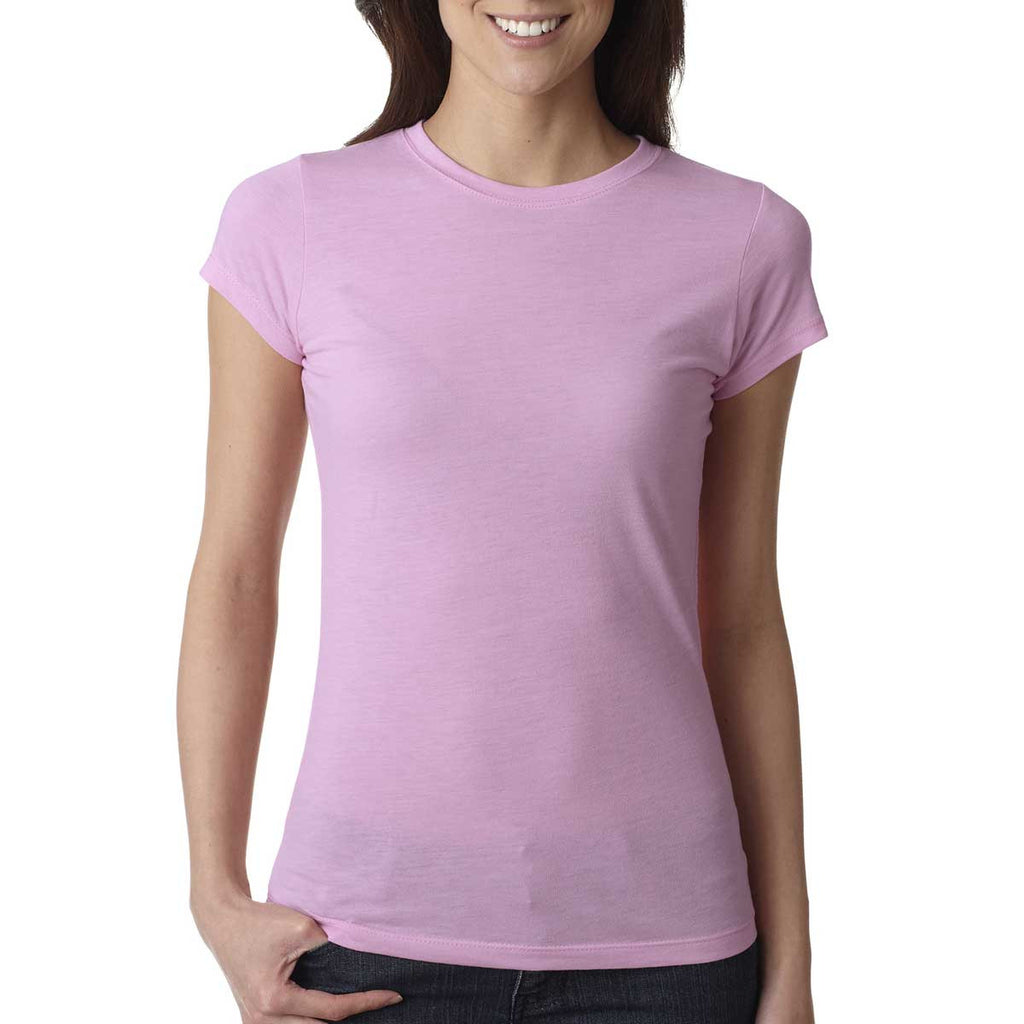 Next Level Women's Lilac Poly/Cotton Short-Sleeve Tee