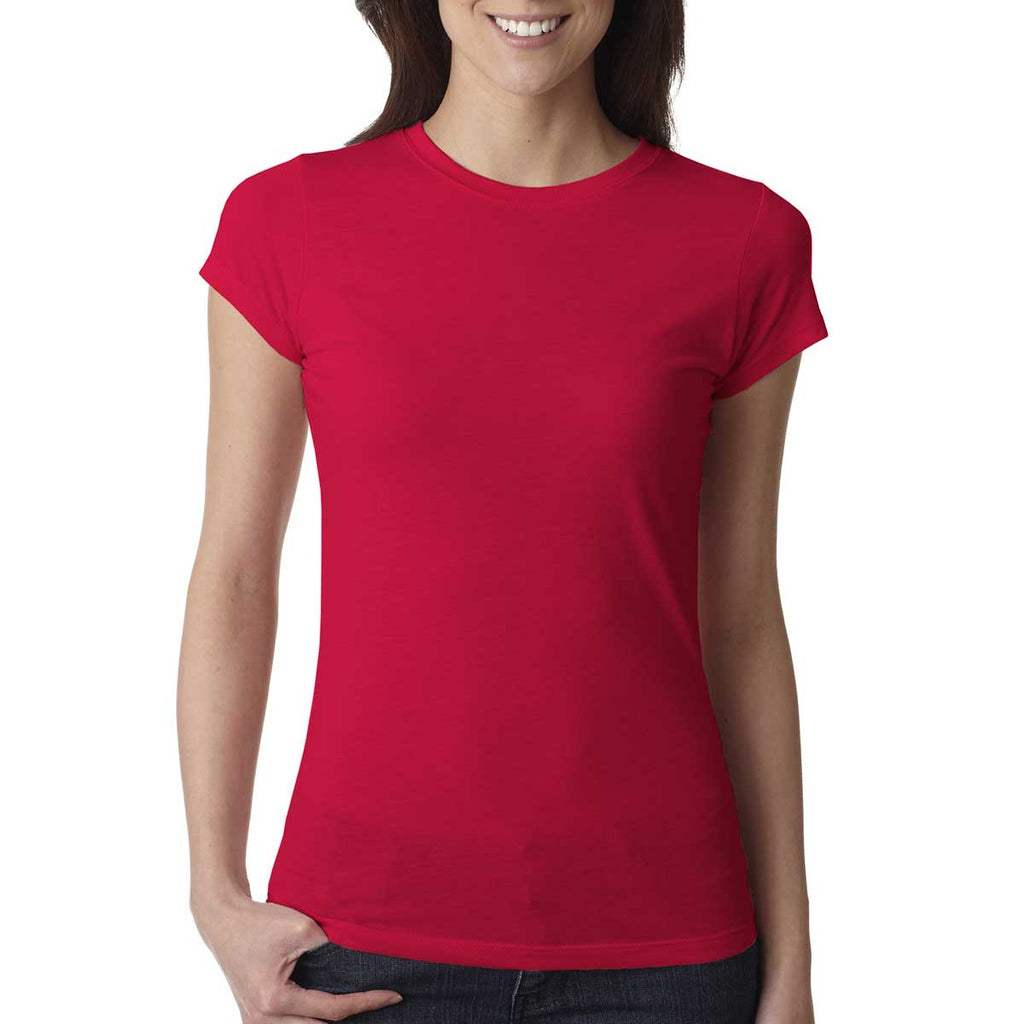 Next Level Women's Red Poly/Cotton Short-Sleeve Tee