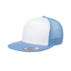 Yupoong Carolina Blue/White Classic Trucker with White Front Panel Cap