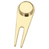Gold Magnetic Divot Repair Tool with Ball Marker